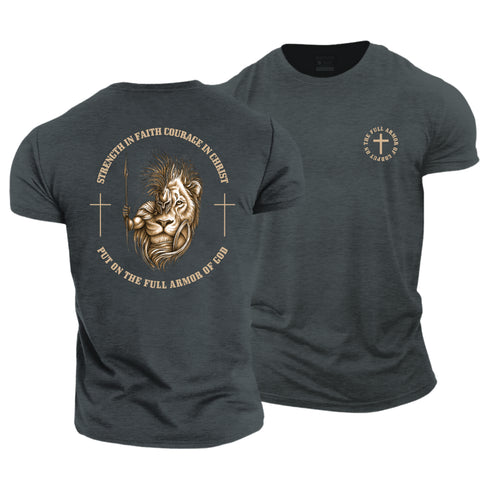 Men's Put On The Full Armor Of God Cotton T-Shirt